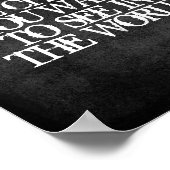 Gandhi citaat is de verandering poster grijs en wi (Hoek)