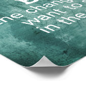 Gandhi-citaat Wees het motivatie poster voor veran (Hoek)