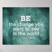 Gandhi-citaat Wees het motivatie poster voor veran (Voorkant)