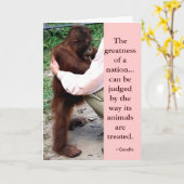 Gandhi citeert de grootheid van een natie kaart (Gele Bloem)