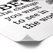 Gandhi citeert de verandering van de natuur kunst poster (Hoek)