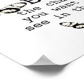 Gandhi citeert de verandering vlinderkunst poster (Hoek)