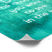 Gandhi citeert het motivatie poster: poster (Hoek)