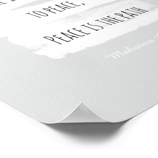 Gandhi citeert het poster op vredesgrijs en wit (Hoek)