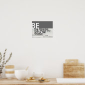 Gandhi citeert motivatie poster grijs en wit (Keuken)