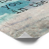 Gandhi citeert motivatie poster op blauwe fotokuns (Hoek)