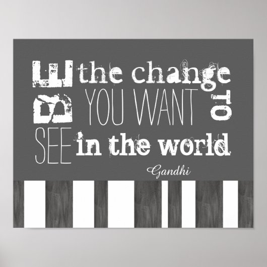 Gandhi citeert poster als de kunst van de verander (Voorkant)