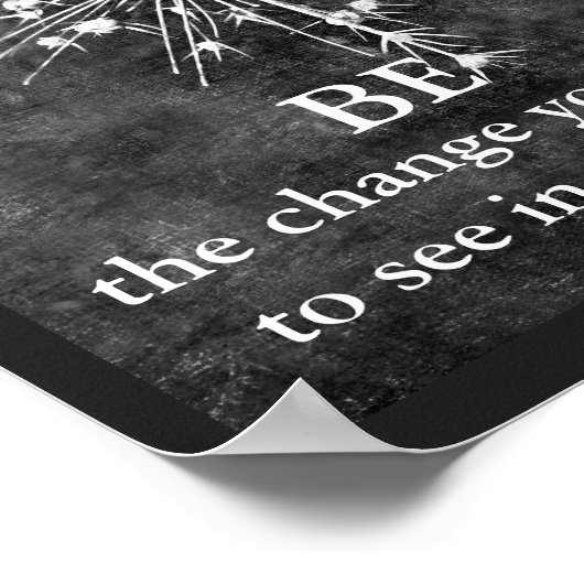 Gandhi citeert poster als natuur grijs (Hoek)