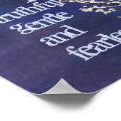 Gandhi citeert poster blauwe natuur motivatie (Hoek)