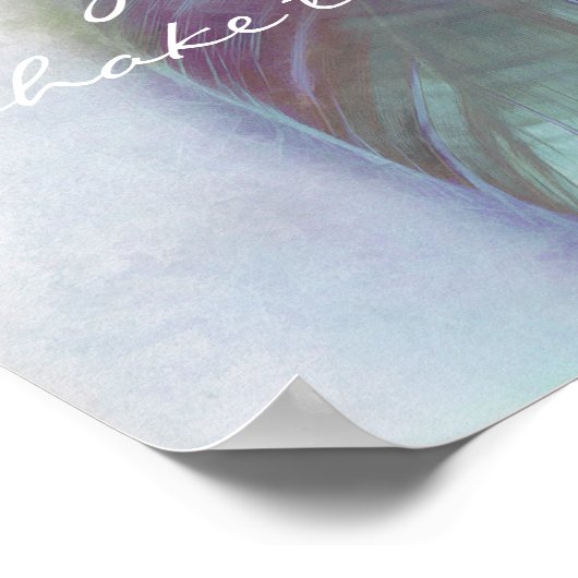 Gandhi citeert poster motivatie blauwe veer kunst (Hoek)