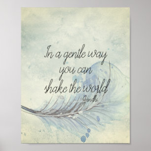 Gandhi citeert poster motivatie vederontwerp