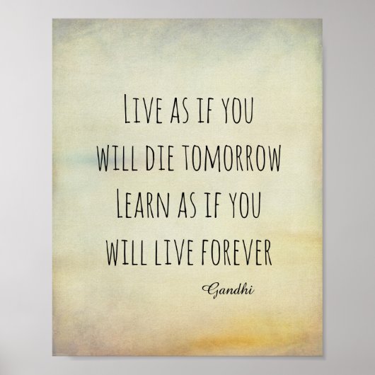 Gandhi citeert poster muur kunst  stijl (Voorkant)