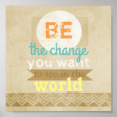 Gandhi citeert poster typografie inspirerend tekst (Voorkant)