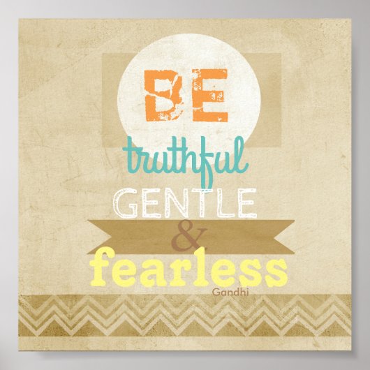 Gandhi citeert poster typografie inspirerend tekst (Voorkant)