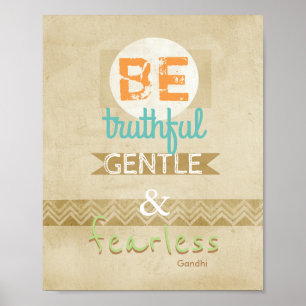 Gandhi citeert poster typografie inspirerend tekst