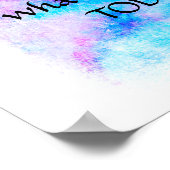 Gandhi citeert waterverf turquoise en paars poster (Hoek)