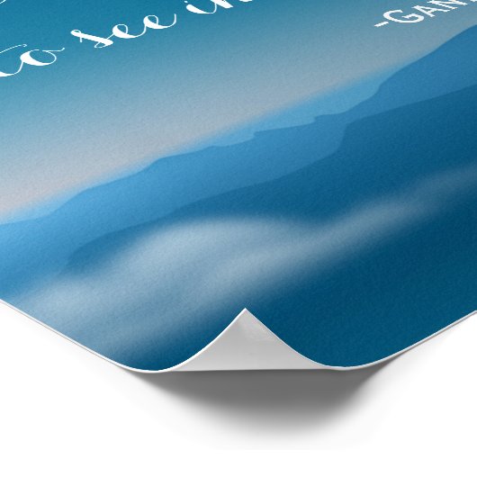 Gandhi citeren poster bergen (Hoek)