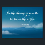 Gandhi citeren poster bergen<br><div class="desc">Poster van hoge kwaliteit.</div>