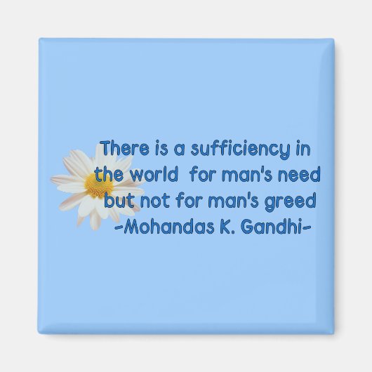 Gandhi Earth Quote Magneet (Voorkant)