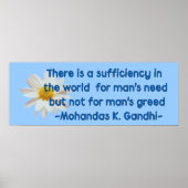 Gandhi Earth Quote Poster (Voorkant)
