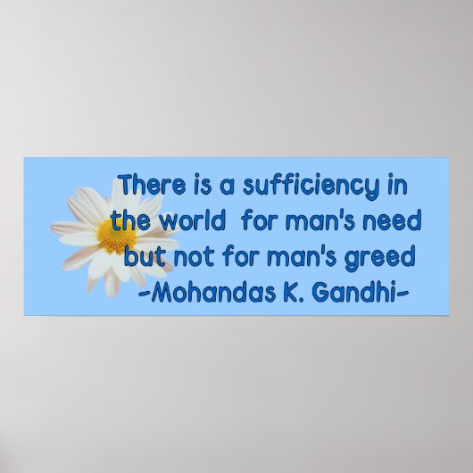Gandhi Earth Quote Poster (Voorkant)