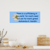 Gandhi Earth Quote Poster (Keuken)
