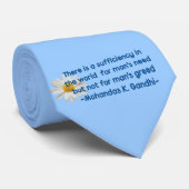Gandhi Earth Quote Stropdas (Opgerold)