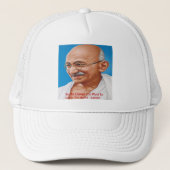 Gandhi en wees het Veranderingscitaat Trucker Pet (Voorkant)
