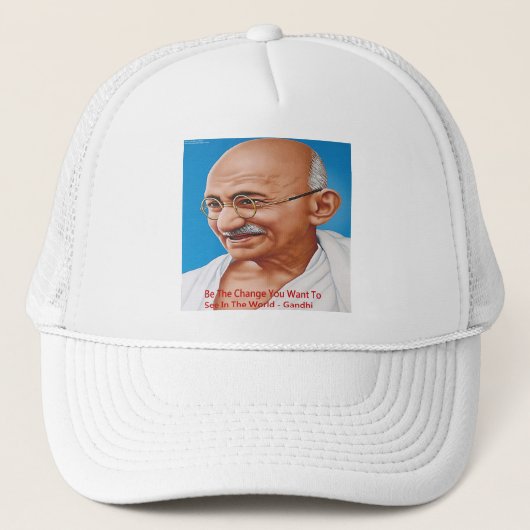 Gandhi en wees het Veranderingscitaat Trucker Pet (Voorkant)