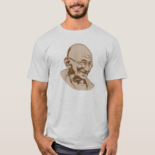 gandhi india retro portret stencil  t-shirt