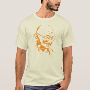 gandhi india retro portret stencil  t-shirt