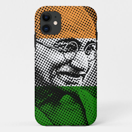Gandhi + Indiase vlag iPhone 5C Case (Achterkant)