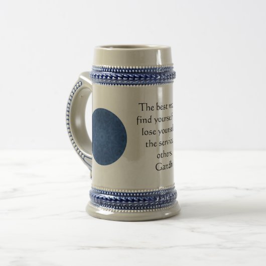 Gandhi Inspirerend citaat over Zelfhulp Bierpul (Voorkant links)