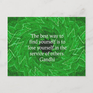 Gandhi Inspirerend citaat over Zelfhulp Briefkaart