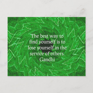 Gandhi Inspirerend citaat over Zelfhulp Briefkaart
