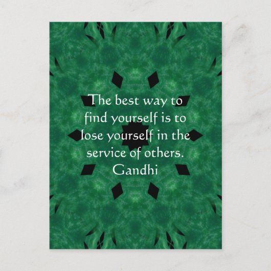 Gandhi Inspirerend citaat over Zelfhulp Briefkaart (Voorkant)