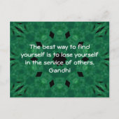 Gandhi Inspirerend citaat over Zelfhulp Briefkaart (Voorkant)