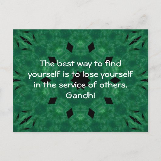 Gandhi Inspirerend citaat over Zelfhulp Briefkaart (Voorkant)