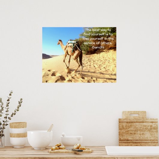 Gandhi Inspirerend citaat over Zelfhulp Poster (Keuken)