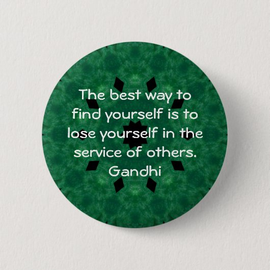 Gandhi Inspirerend citaat over Zelfhulp Ronde Button 5,7 Cm (Voorkant)