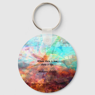 Gandhi Inspirerend Quote over liefde, leven en hoo Sleutelhanger