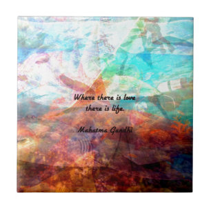 Gandhi Inspirerend Quote over liefde, leven en hoo Tegeltje
