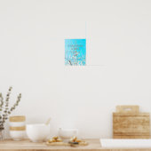 Gandhi inspirerend quote poster blauwe natuur kuns (Keuken)