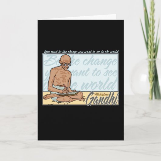 Gandhi is het Citaat van de Verandering Kaart (Voorkant)