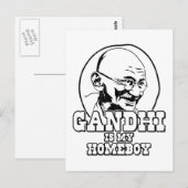 Gandhi is mijn Homeboy Briefkaart (Voorkant / Achterkant)
