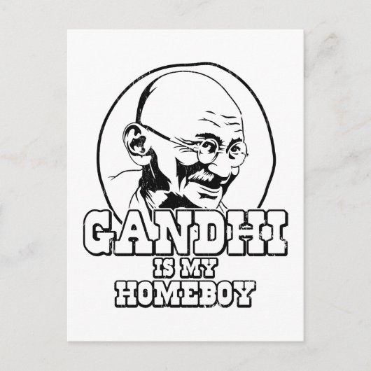 Gandhi is mijn Homeboy Briefkaart (Voorkant)