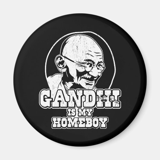 Gandhi is mijn Homeboy Magneet (Voorkant)