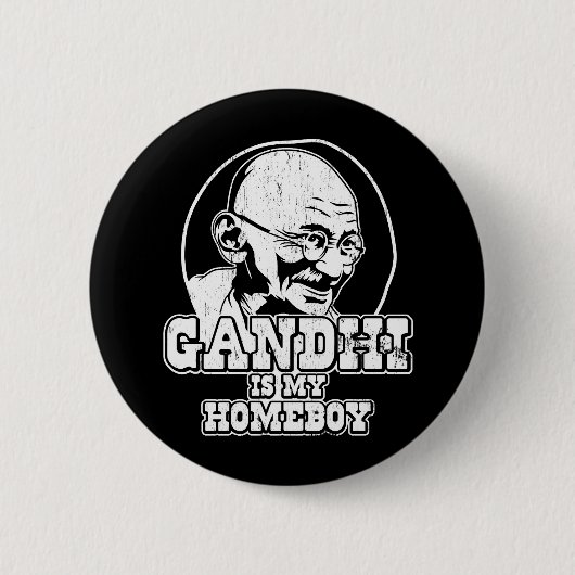 Gandhi is mijn Homeboy Ronde Button 5,7 Cm (Voorkant)