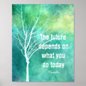 Gandhi motivatie quote poster met originele kunst (Voorkant)