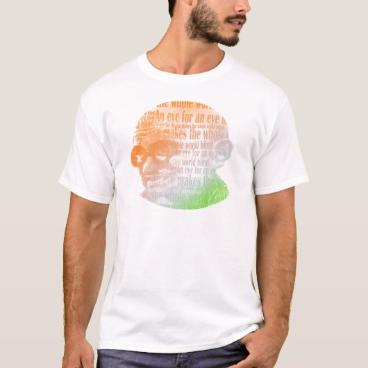 Gandhi - Oog voor een oog T-shirt (Voorkant)